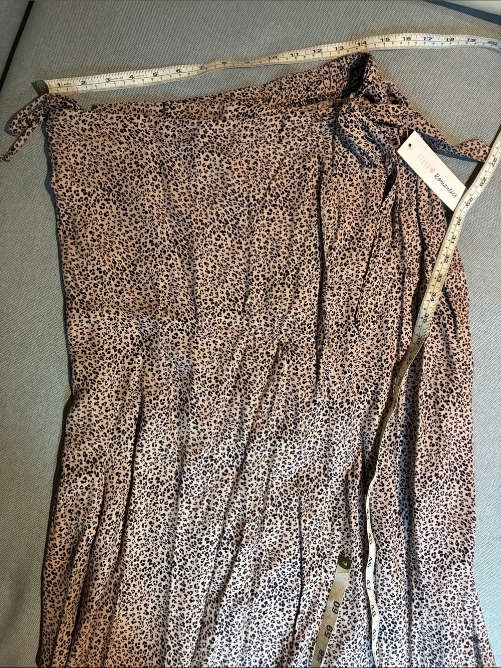 Leopard Print Maxi Skirt with Side Tie